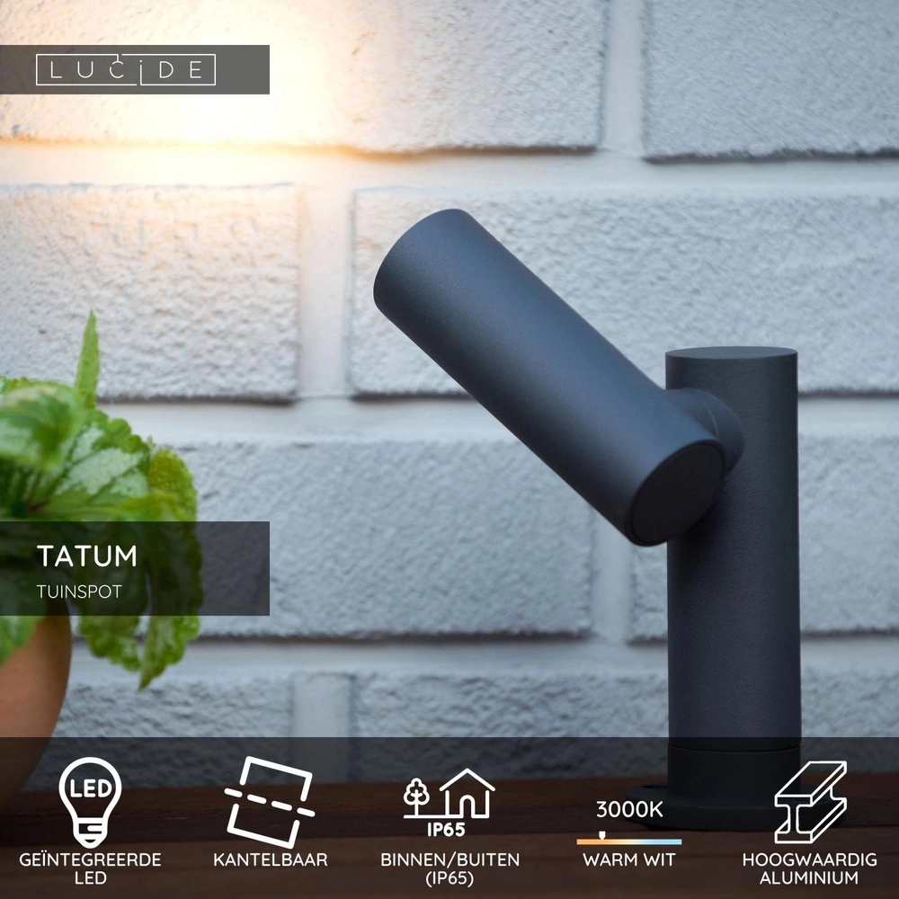 Projecteur de jardin Tatum anthracite Lucide 5411212271655