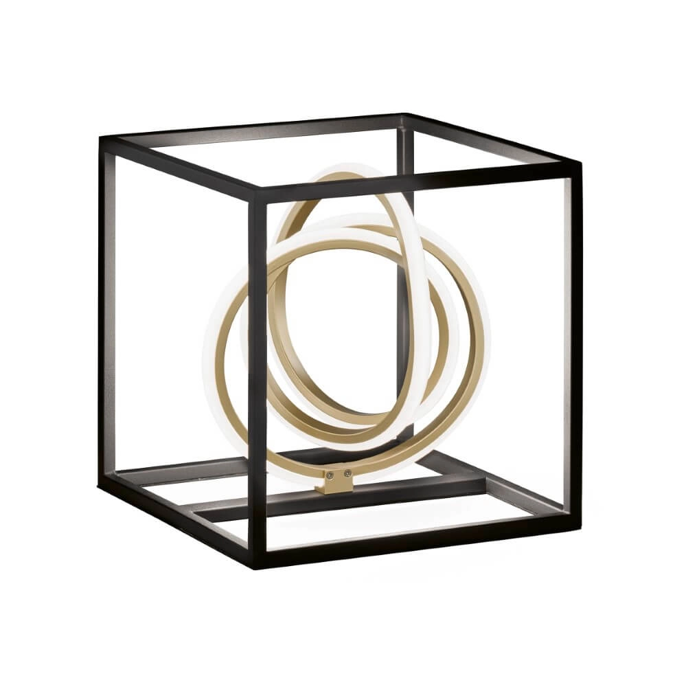 Lampe de table design Gisi noir avec de l'or