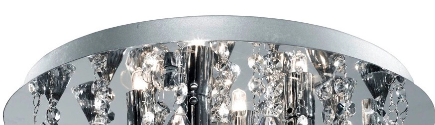 Lustre de plafond Hanna 35cm chromé avec cristal Searchlight 5013874388988