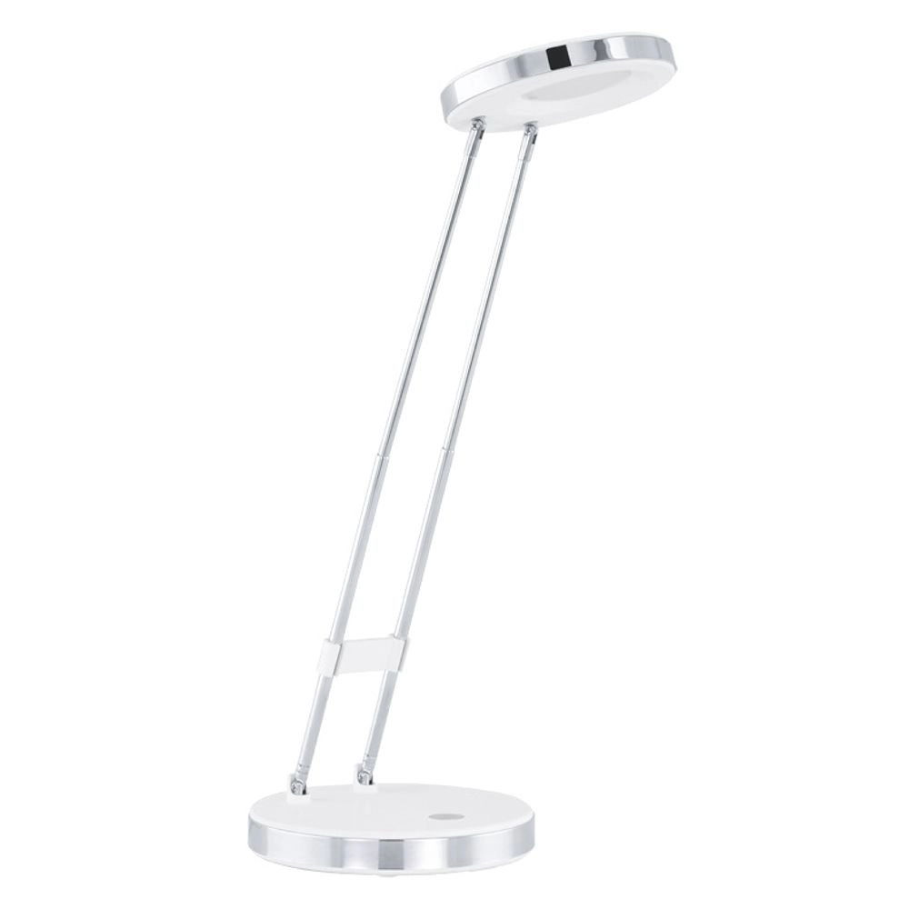 Lampe de table LED Gexo gris métallisé avec du blanc