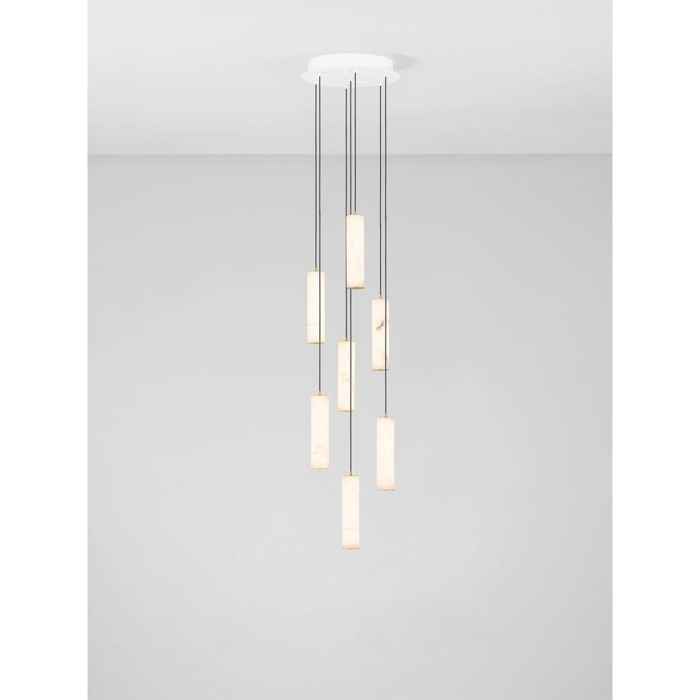 Lampe suspendue Diletto Or avec 7 luminaires blancs Lyora 5212063503236