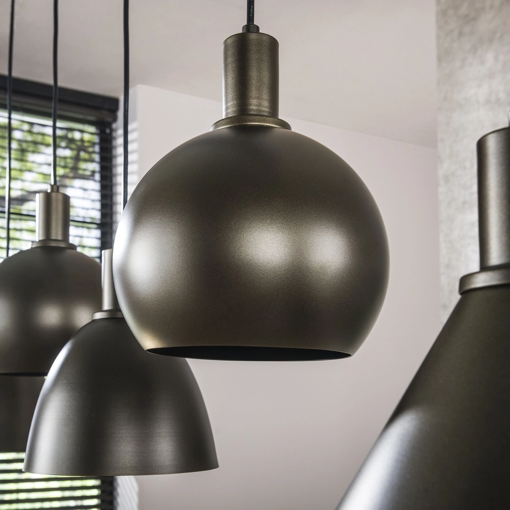 Lampe pendante de table à manger Metallo 5L - Brun Sienna - E27 Lyora 8716803512337