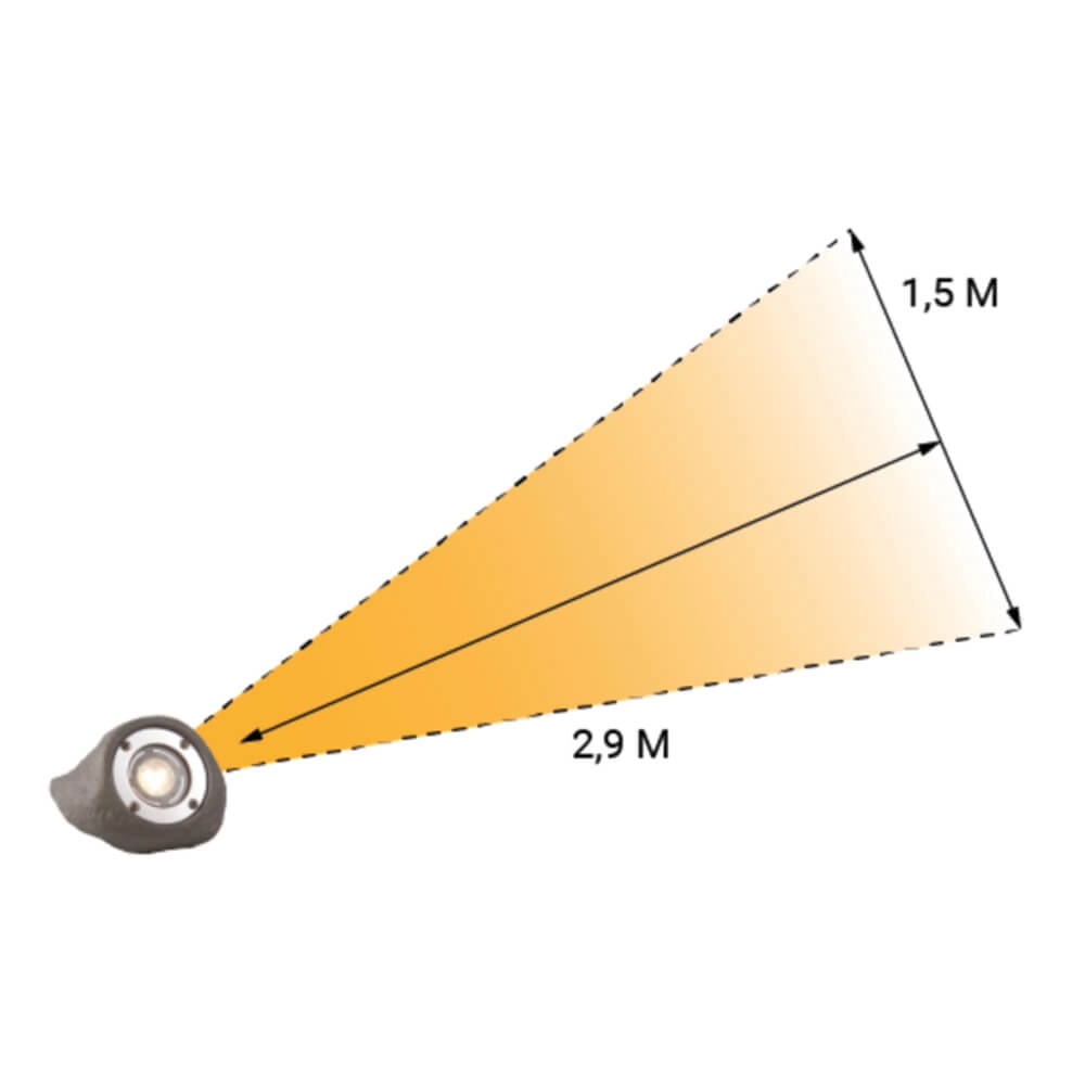 Spot de jardin LED Lapis 12V 3w - 3000K gris pierre pavé GardenLights 5907800855999