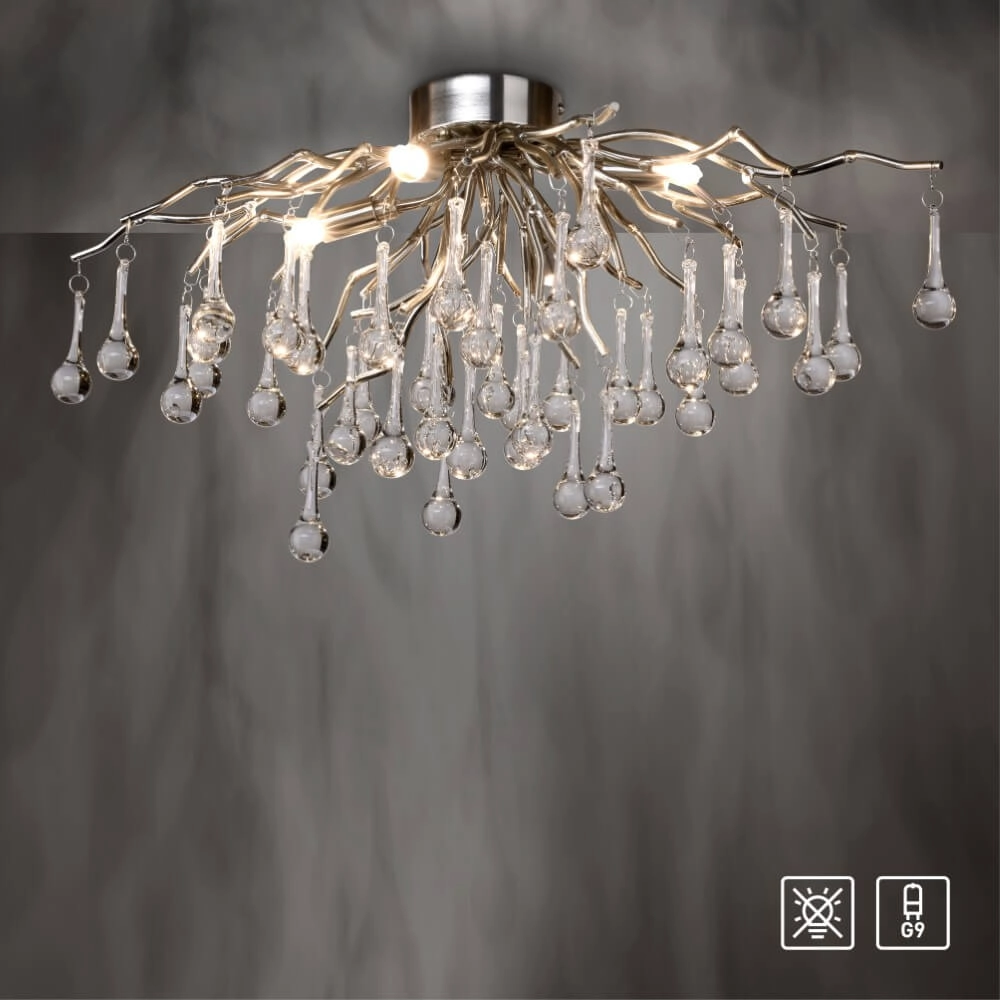 Lustre Icicle métal 60cm Paul Neuhaus 4012248352076