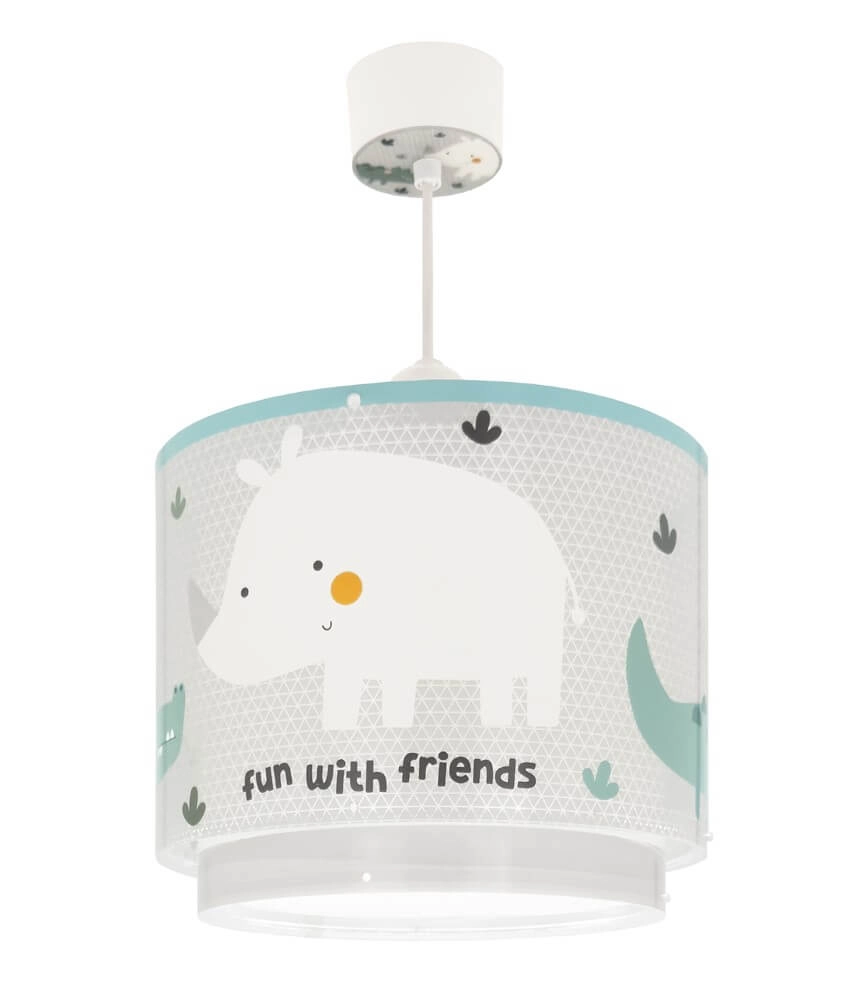 Lampe suspendue chambre d'enfant Rhino & Croco Ø 26 cm Dalber 8420406606224