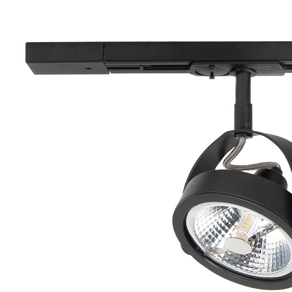 Jeu de rails monophasés 100cm Malta noir avec 3 taches Highlight 8718379042812