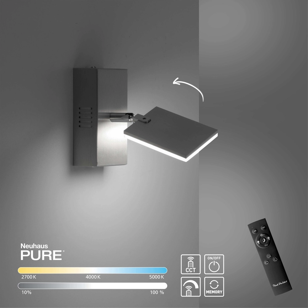 Lampe murale LED Pure Mira Switch - Diamant Paul Neuhaus 4012248358856