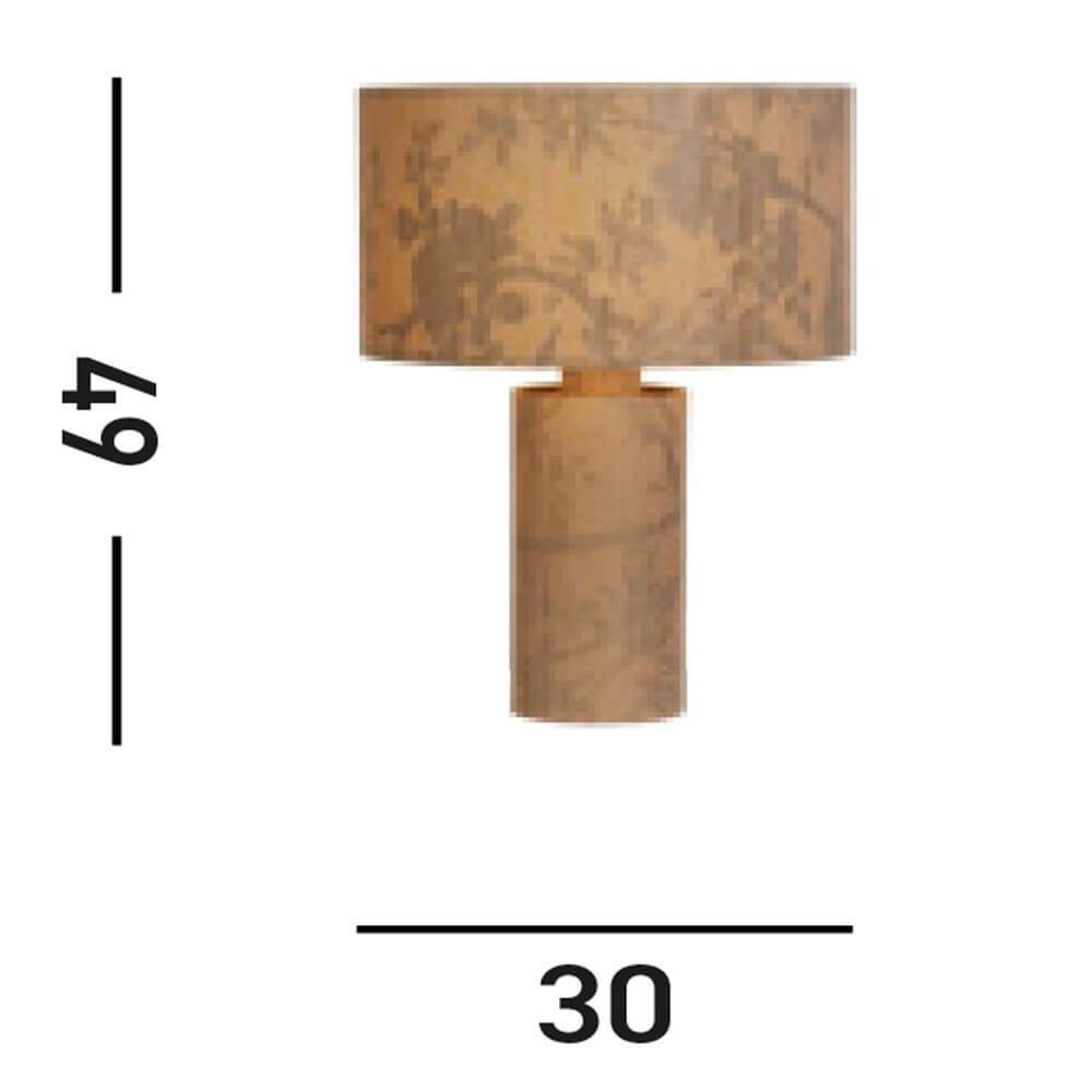 Lampe de table champêtre Isla Marron Searchlight 5053423274126