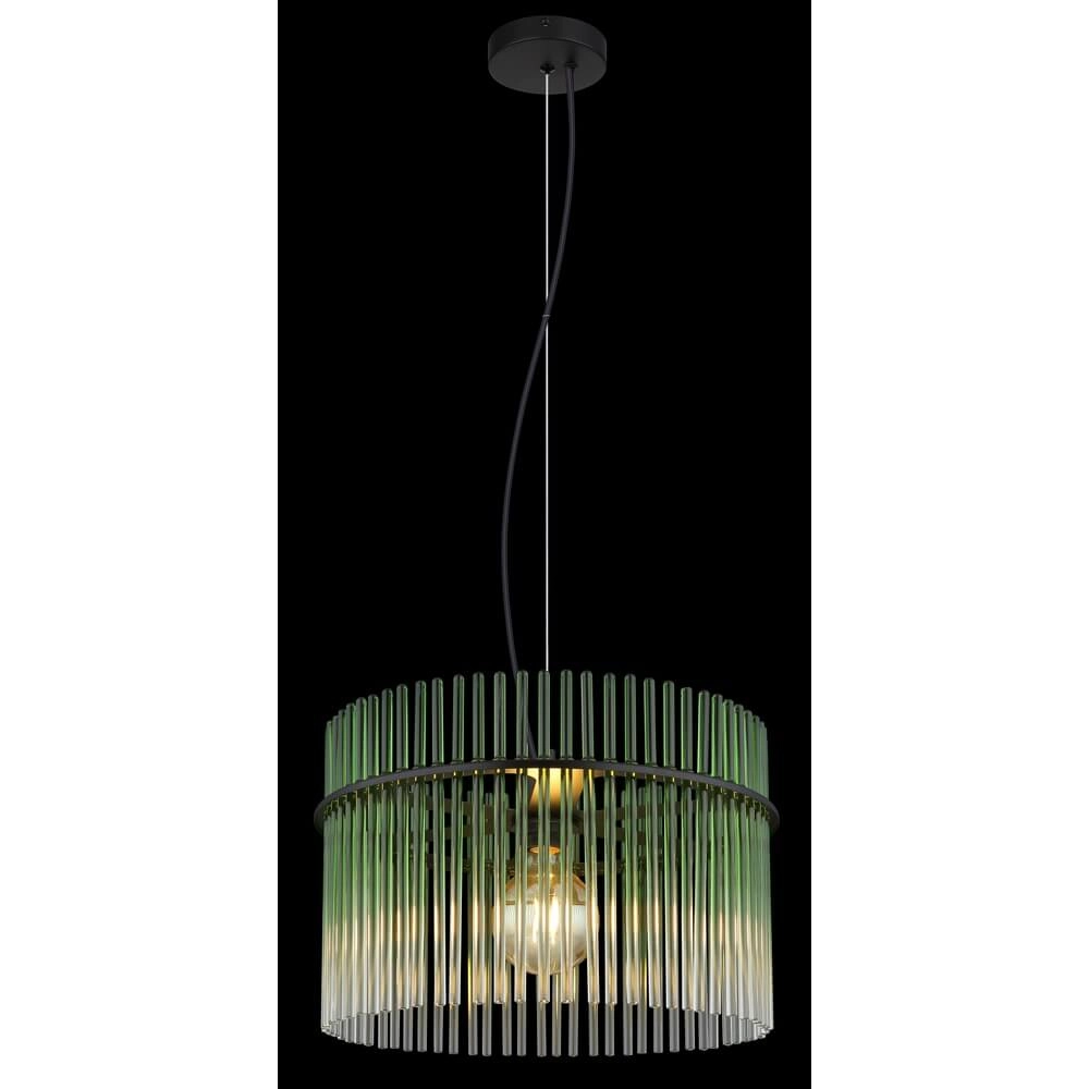 Suspension noire Gorley avec verre vert Ø 40cm Globo 9007371471973