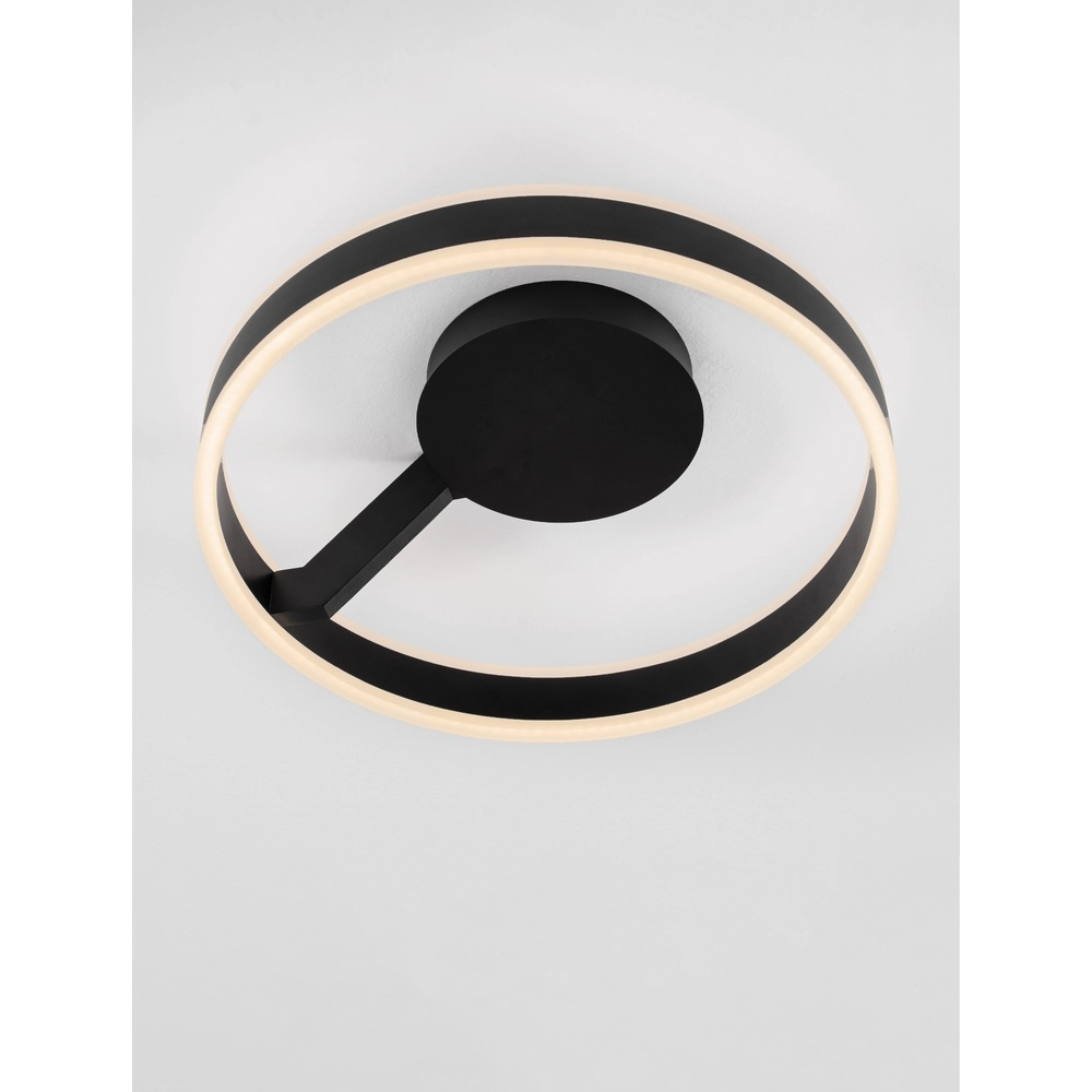 Plafonnier Bianco noir Ø 40cm Lyora 5212017473813