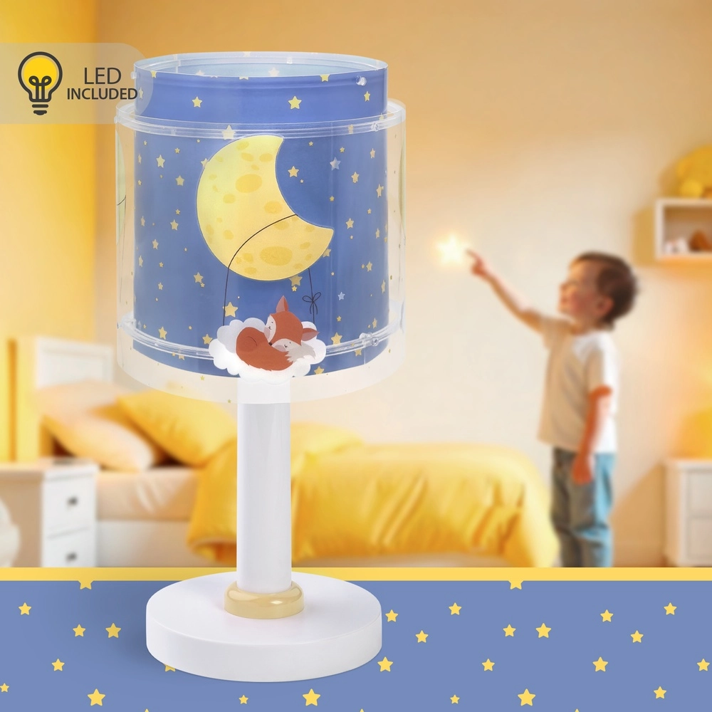 Lampe de table pour chambre d’enfant Moon Dreams bleu Dalber 8420406766317