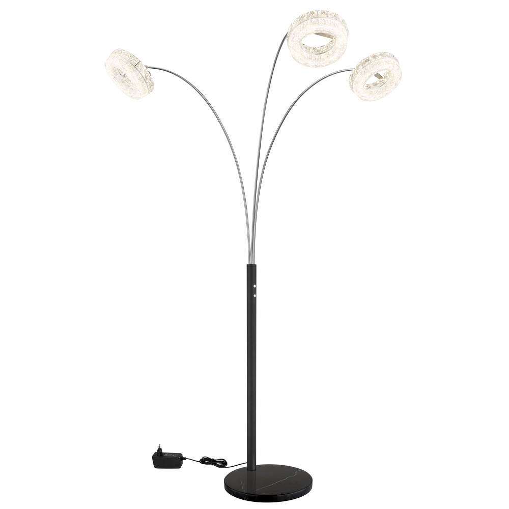 Lampe de pied Laurel Noir Globo 9007371579044