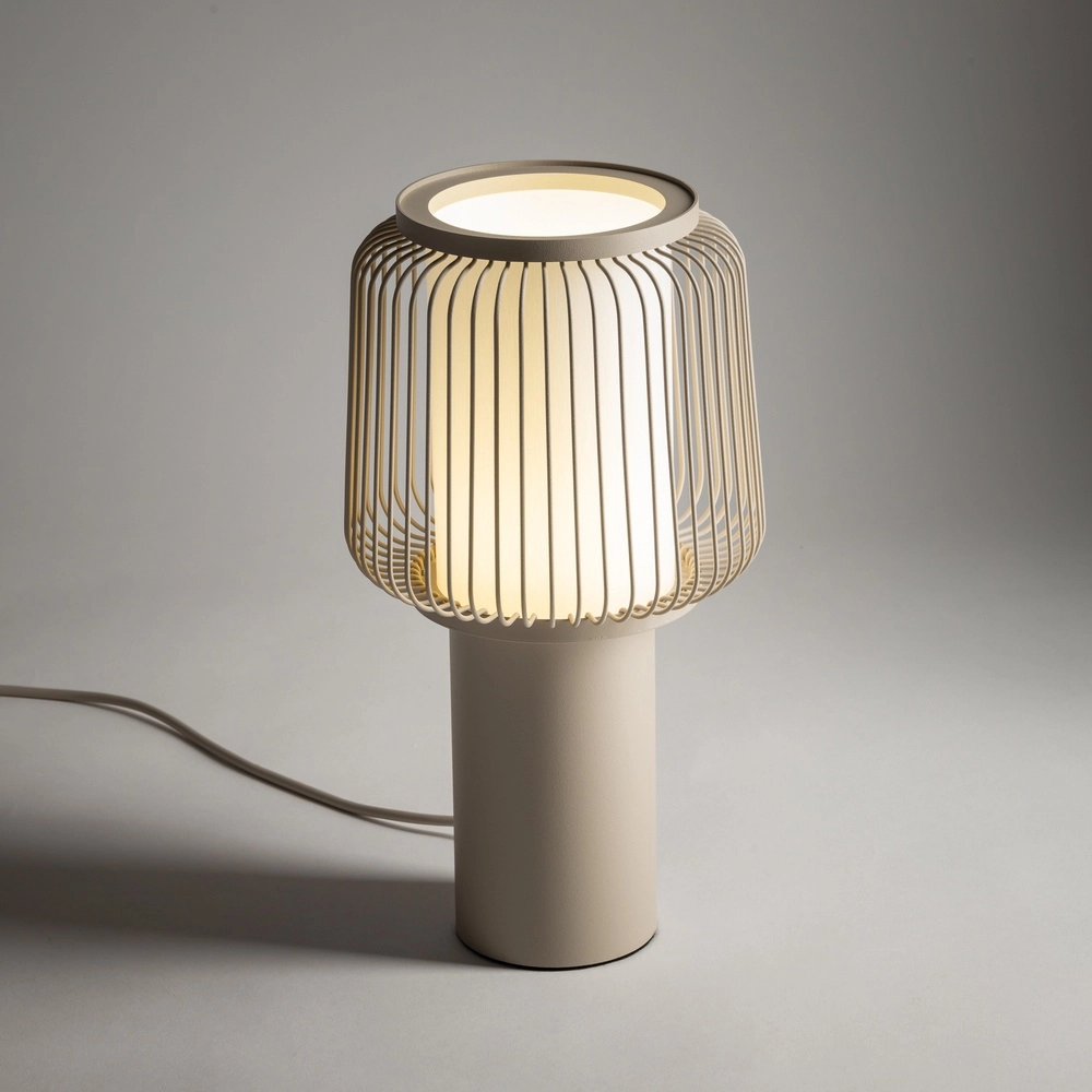 Lampe de table Nome Ø 18 cm brun sable Lyora 5903139122528