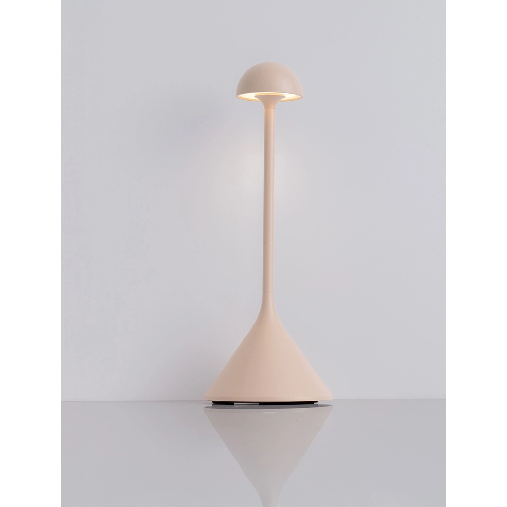 Lampe de table Dalt brun sable rechargeable par USB