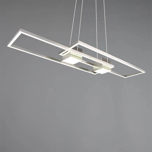 Lampe suspendue LED pour bureau Albany acier inoxydable Trio 4017807610321