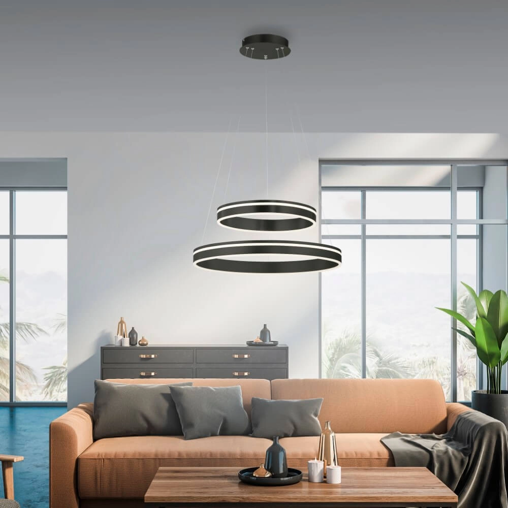Lampe suspendue Q-Vito Ø 59cm anthracite Paul Neuhaus 4012248367445