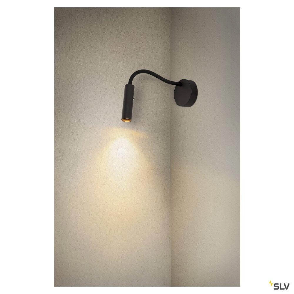 Lampe de chevet flexible Karpo Goose noir SLV 4024163262354