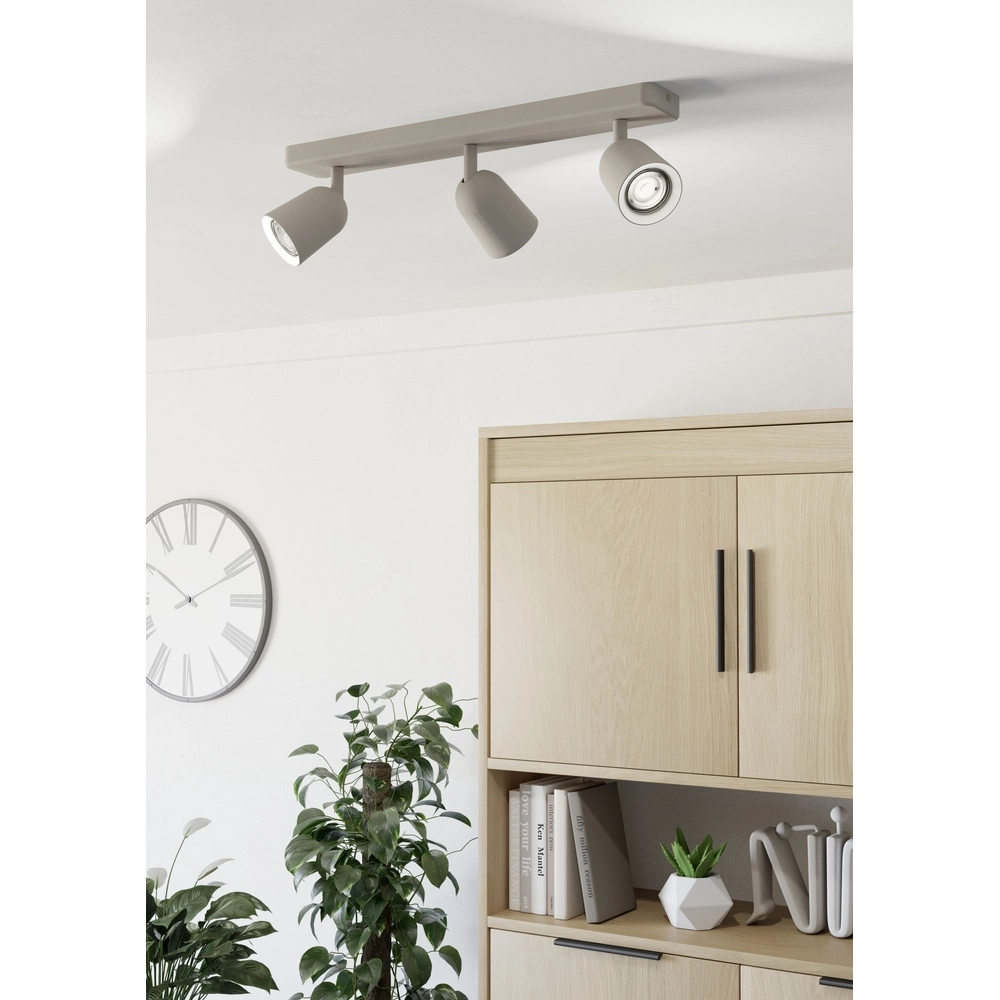 Lampe de plafond marron sable Camaldoli 3x GU10 - orientable Eglo 9008606363179