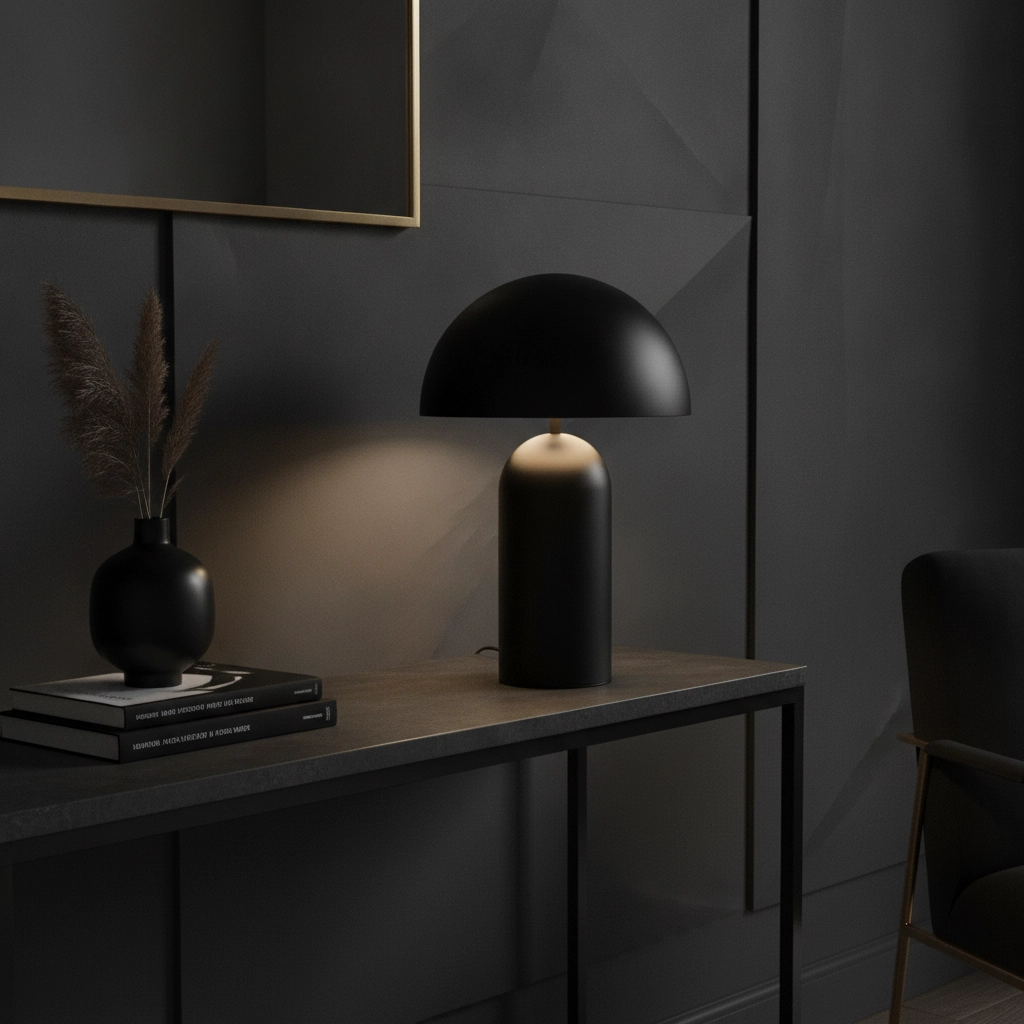 Lampe de table Best Ø 25cm noir avec or