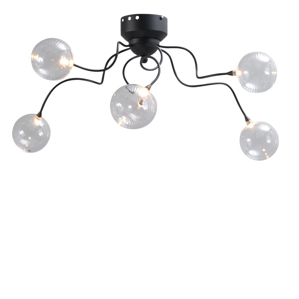 LED plafonnier Gio 5 lumières noir