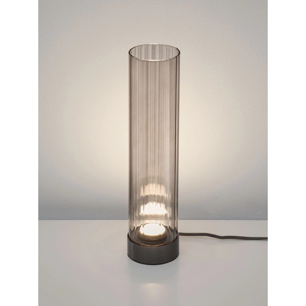 Lampe de table de conception Brielle anthracite avec verre moka Lyora 5212017495457
