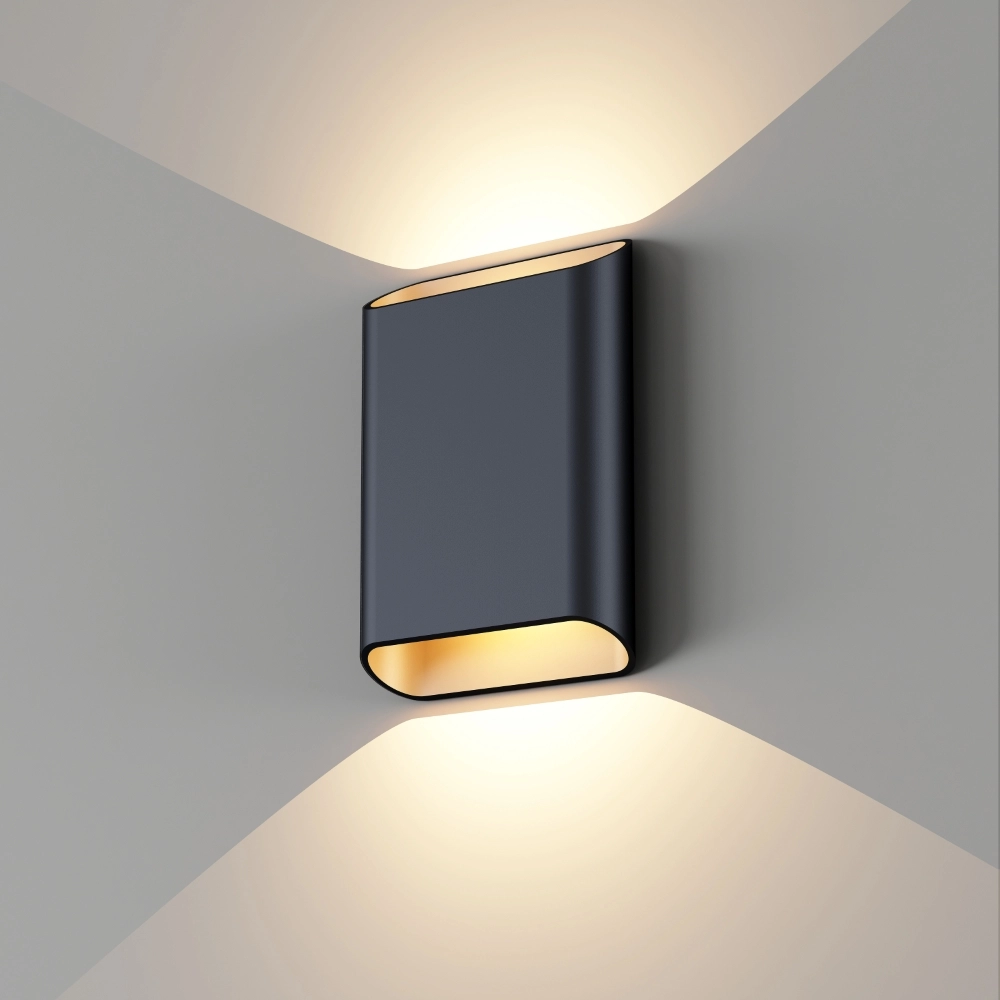 Lampe murale Diaz L noir/champagne