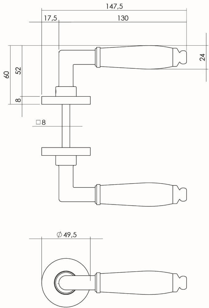 Poignée Courgette nickel Intersteel 8714186420690