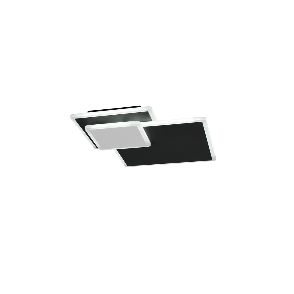 Lampe de plafond carrée Serea Noir Trio 4017807703795