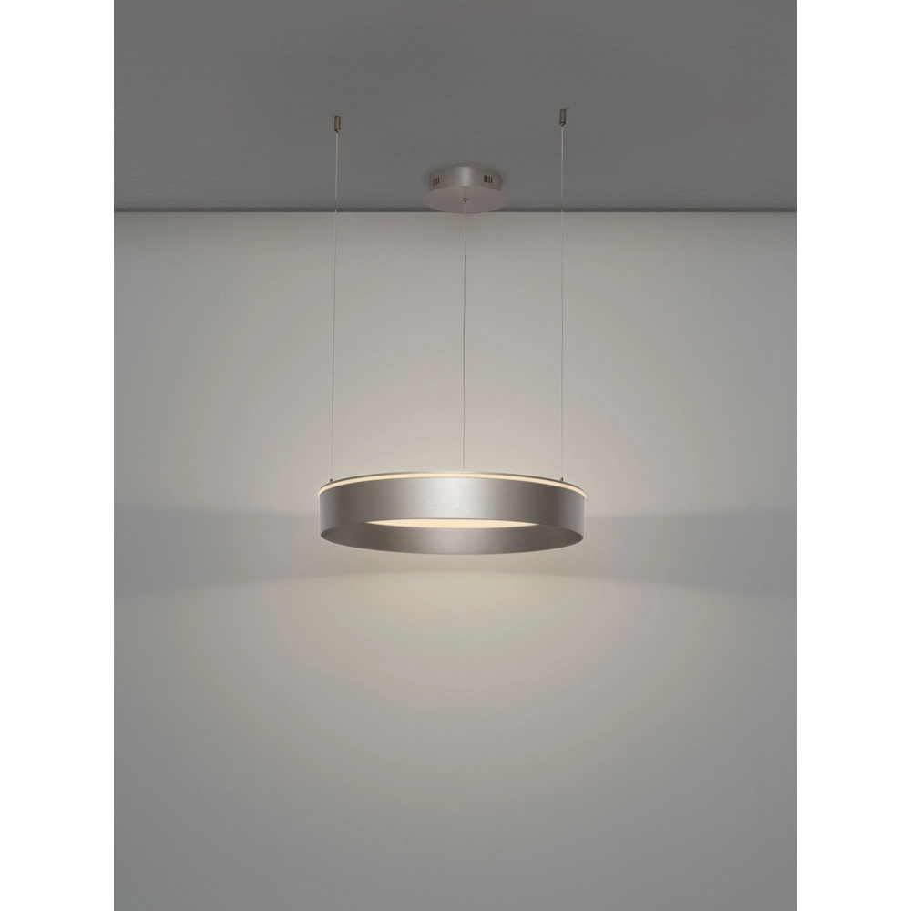 Lampe pendante moderne Olivia nickel Ø 60cm Lyora 5212017494214