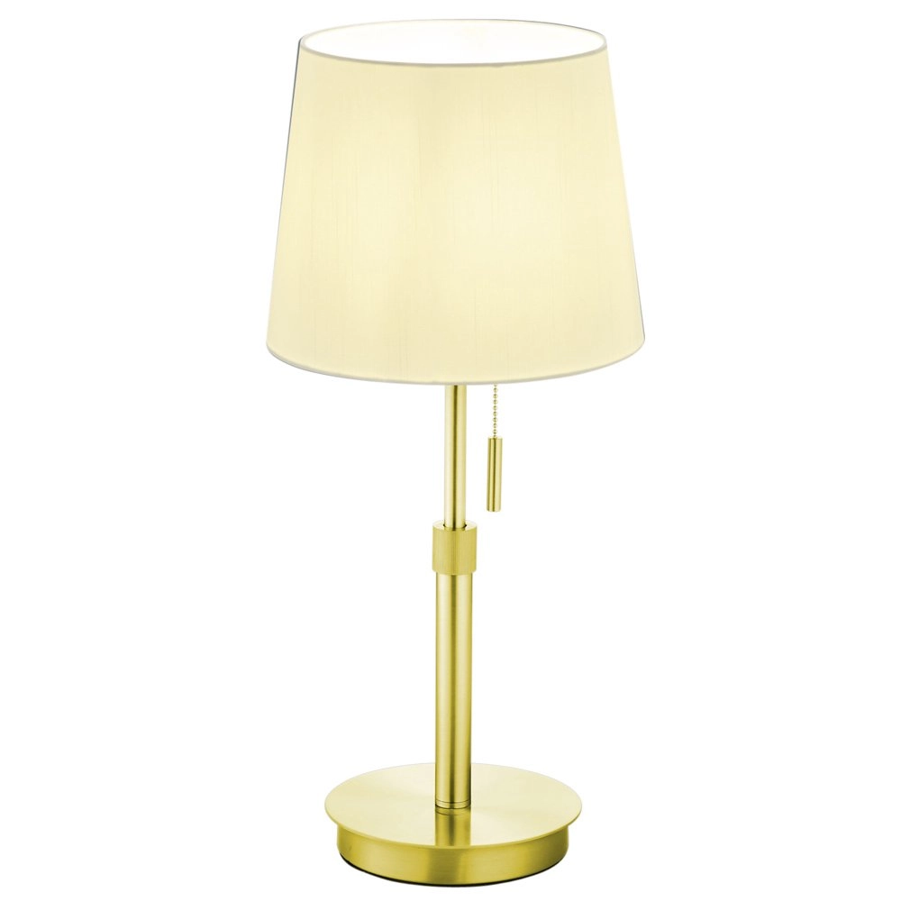 Lampe de table Lyon laiton mat avec blanc Trio 4017807398557