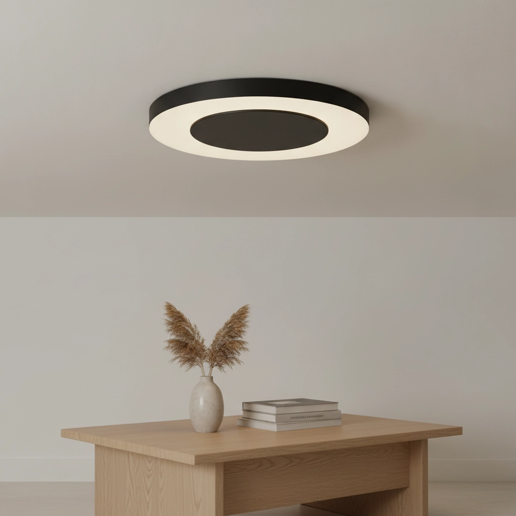 Plafonnier Pada noir Ø 60cm
