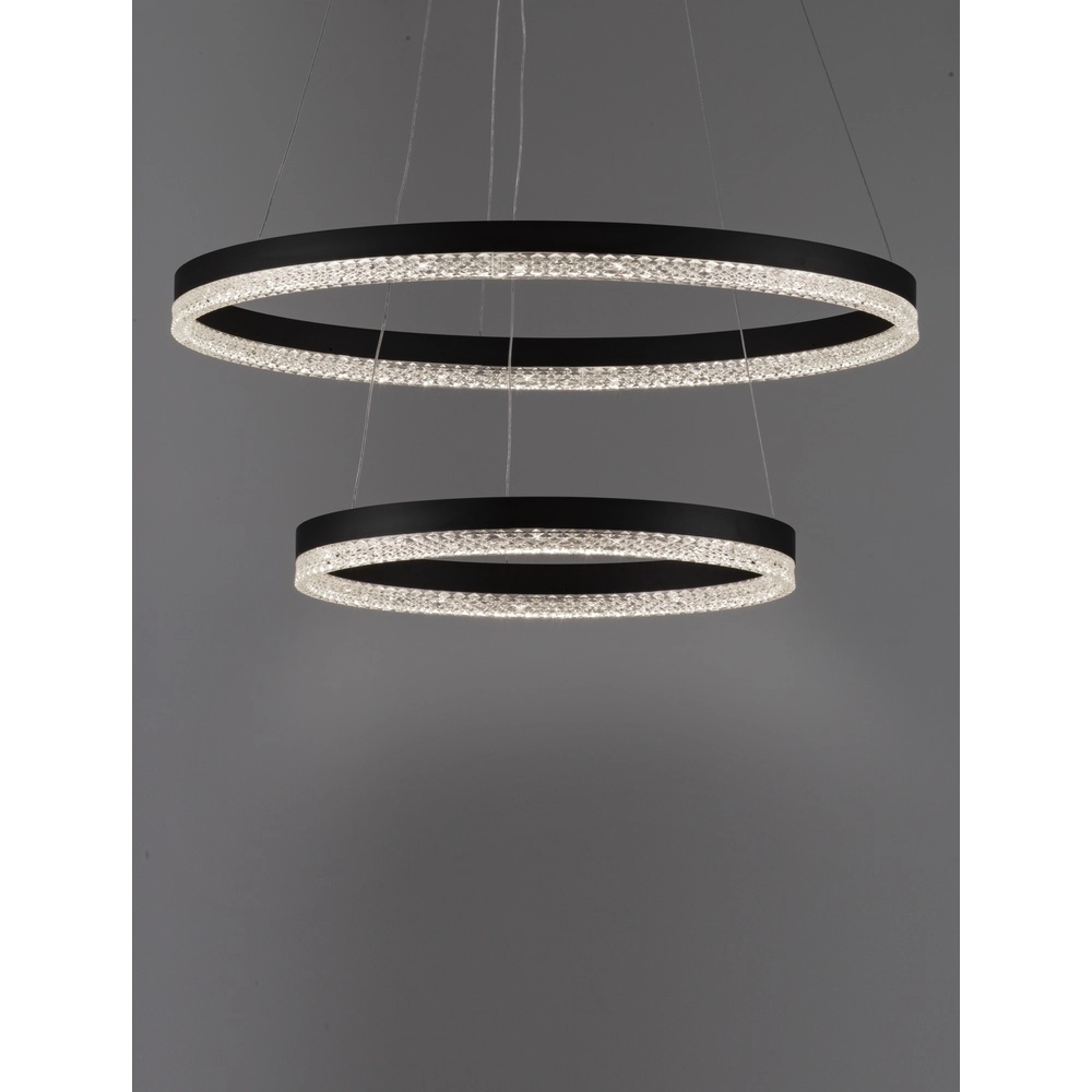 Suspension Adria noir Ø 60cm double Lyora 5212017443809