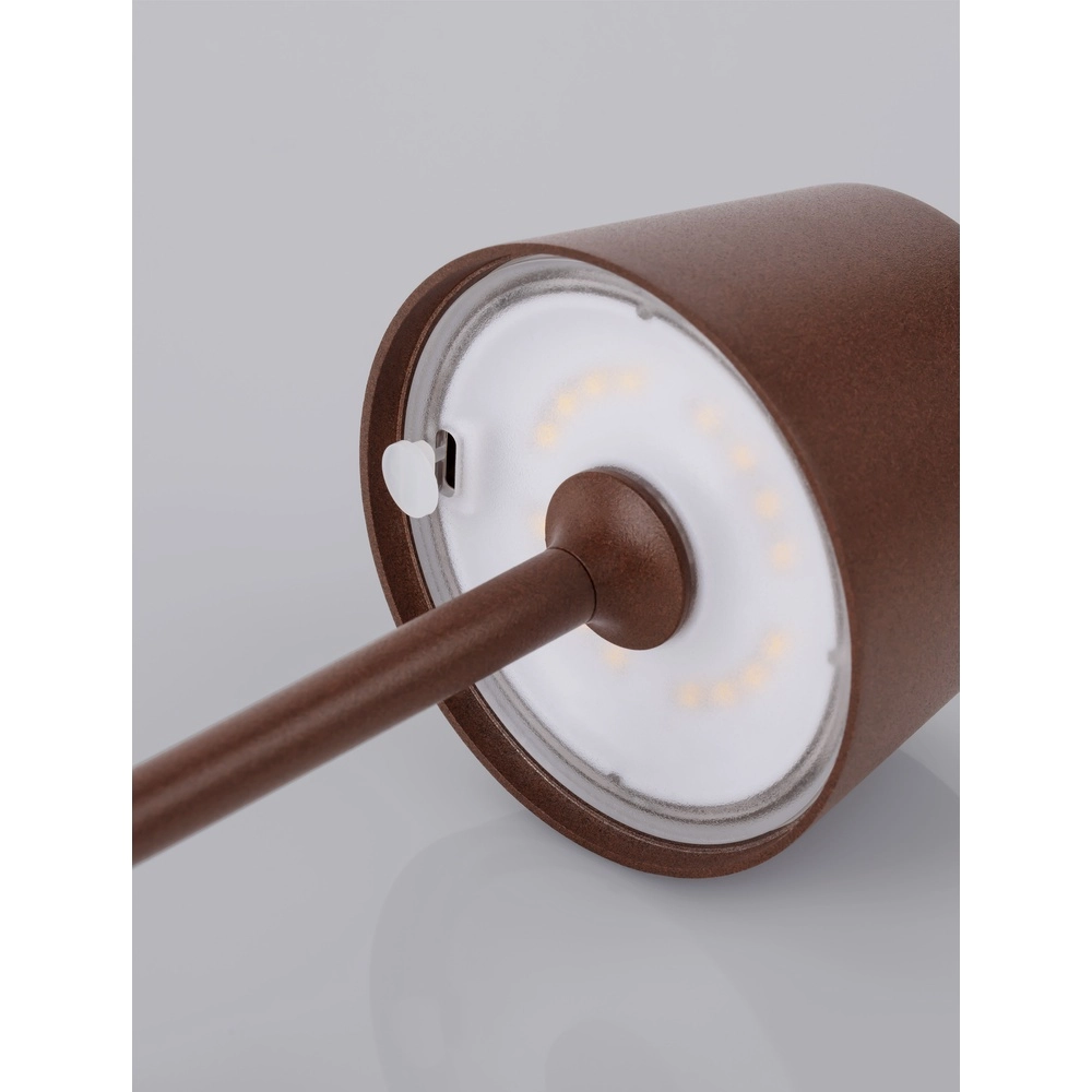 Lampe de table rechargeable Deck Brun rouille Lyora 5212017449245