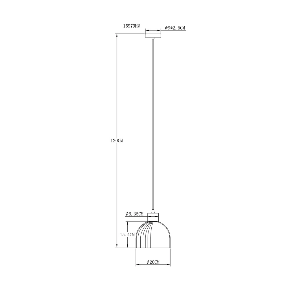Lampe suspendue Swanson blanc Ø 20 cm Globo 9007371586998