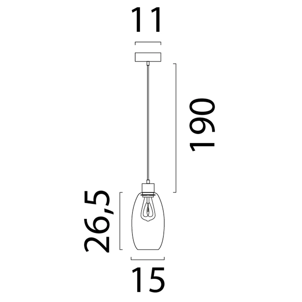 Lampe suspendue en verre Olive Ø 15 cm - sable Masterlight 8718121393759