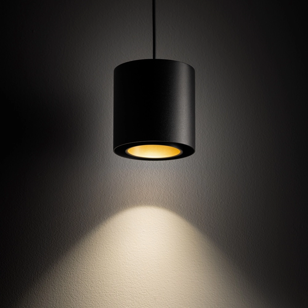 Lampe pendante moderne Point Duo noir avec or Ø 13cm Lyora 5903139115117