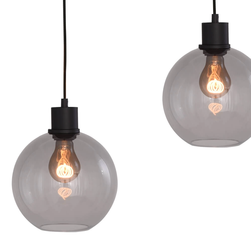 Lampe suspendue Lazise 5x Ø 20cm noir Masterlight 8718121303505