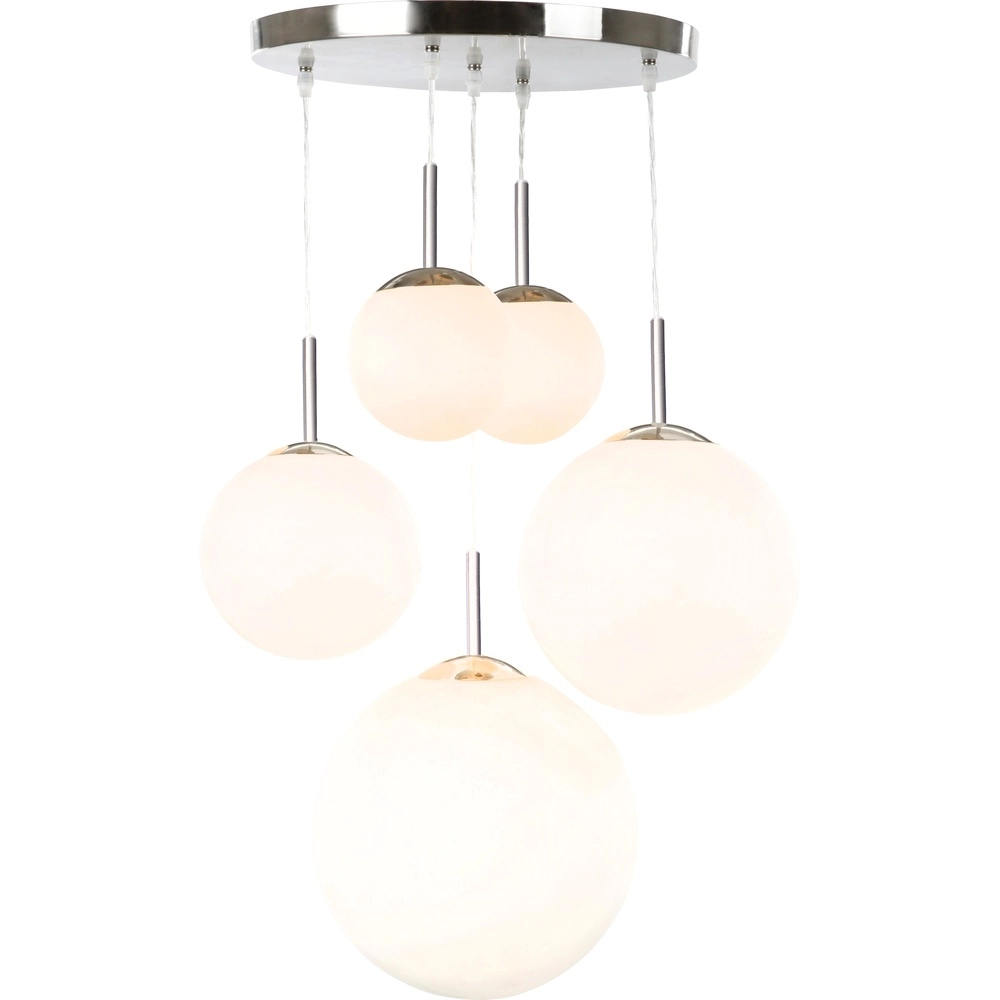Lampe pendante de conception Balla 5 nickels clairs avec du blanc Globo 9007371199693