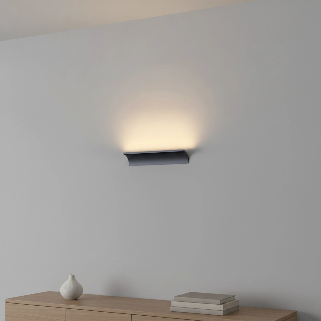 Lampe murale indirecte Malibu Haut - noir