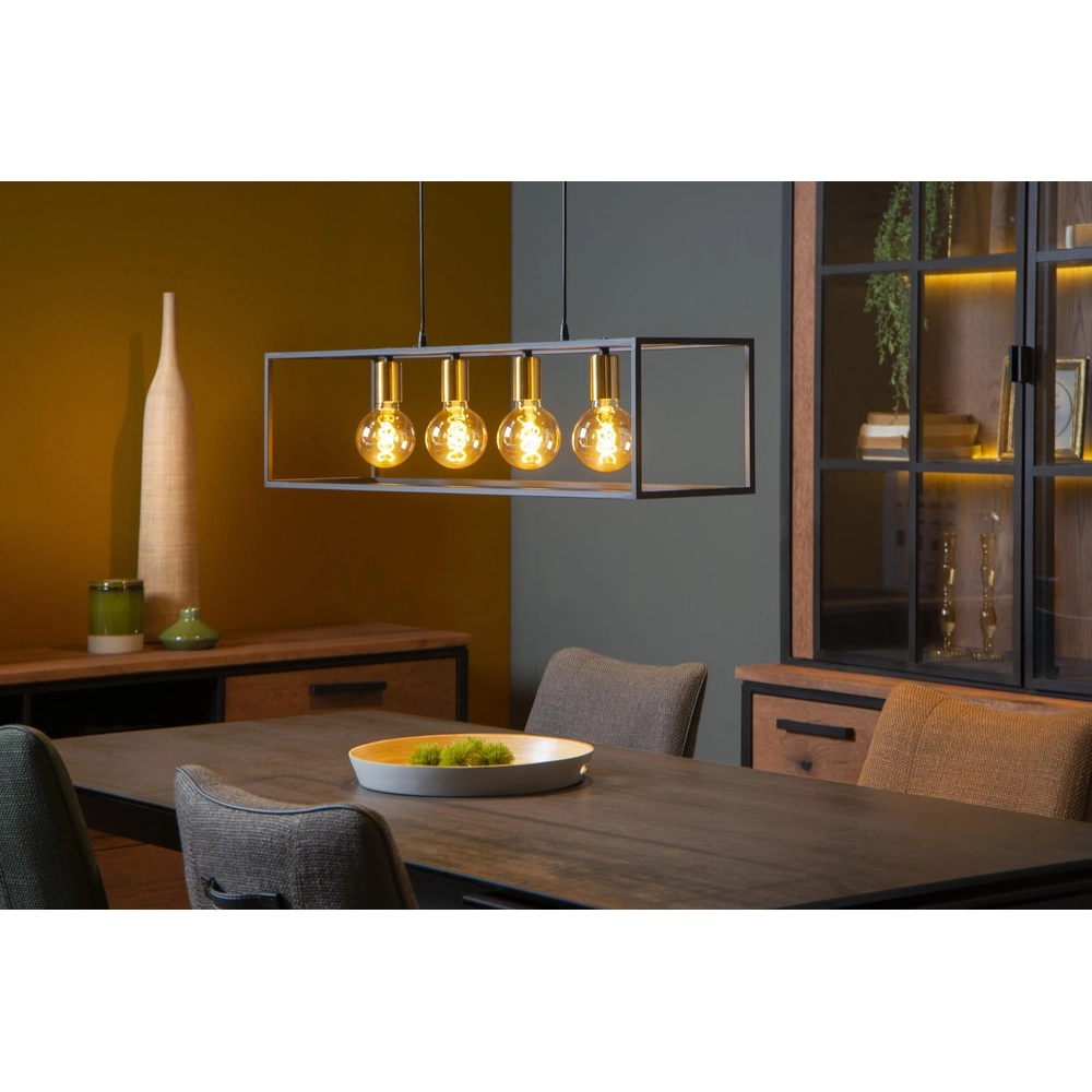 Lampe suspendue Ruben Noir à 4 lumières Lucide 5411212000163
