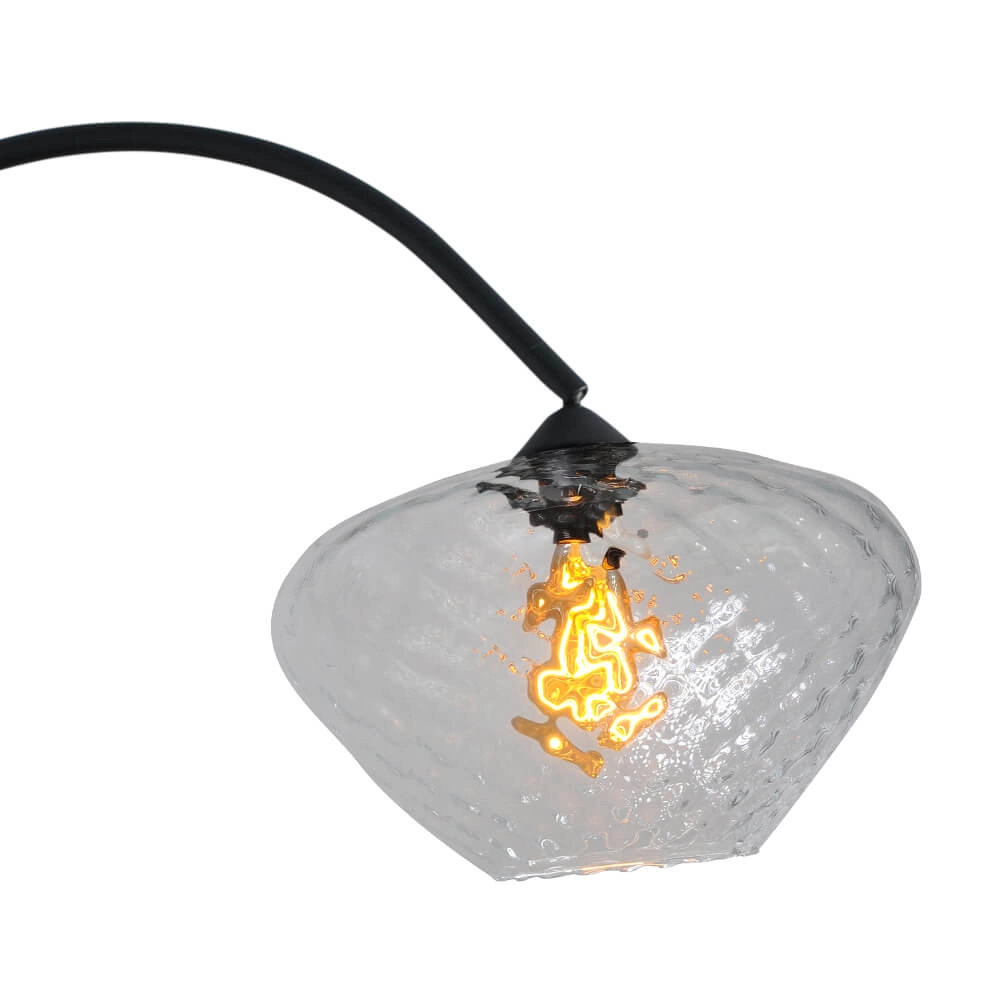 Lampe à arc Porto Verre clair Blossom - Ø 30cm Masterlight 8718121268644