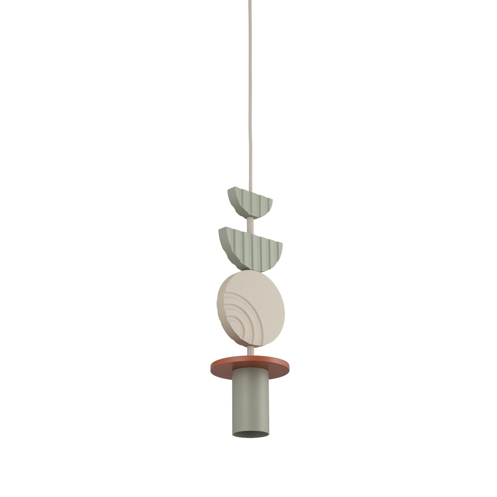 Lampe pendante unique Drops Color Vert sauge Lyora 5903139111935