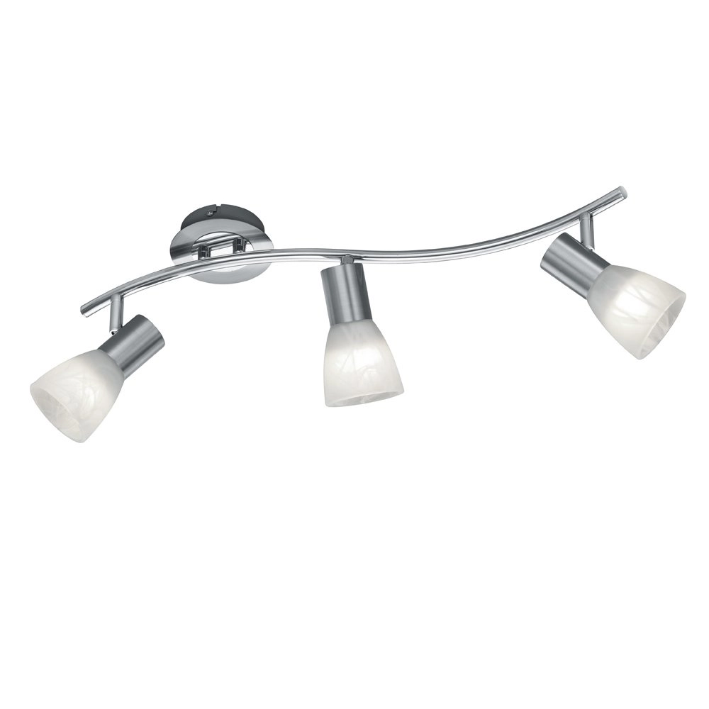 Spot de plafond LED Levisto 3 lumières nickel mat