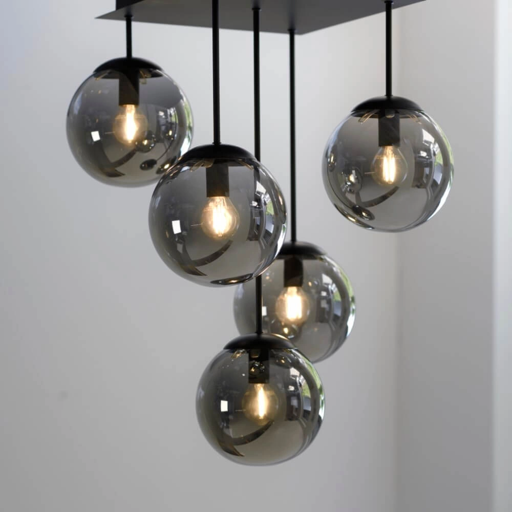 Plafonnier 5 lumières Big Widow noir Just Light 4043689988371