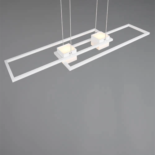 Lampe suspendue LED pour bureau Albany blanc Trio 4017807610338