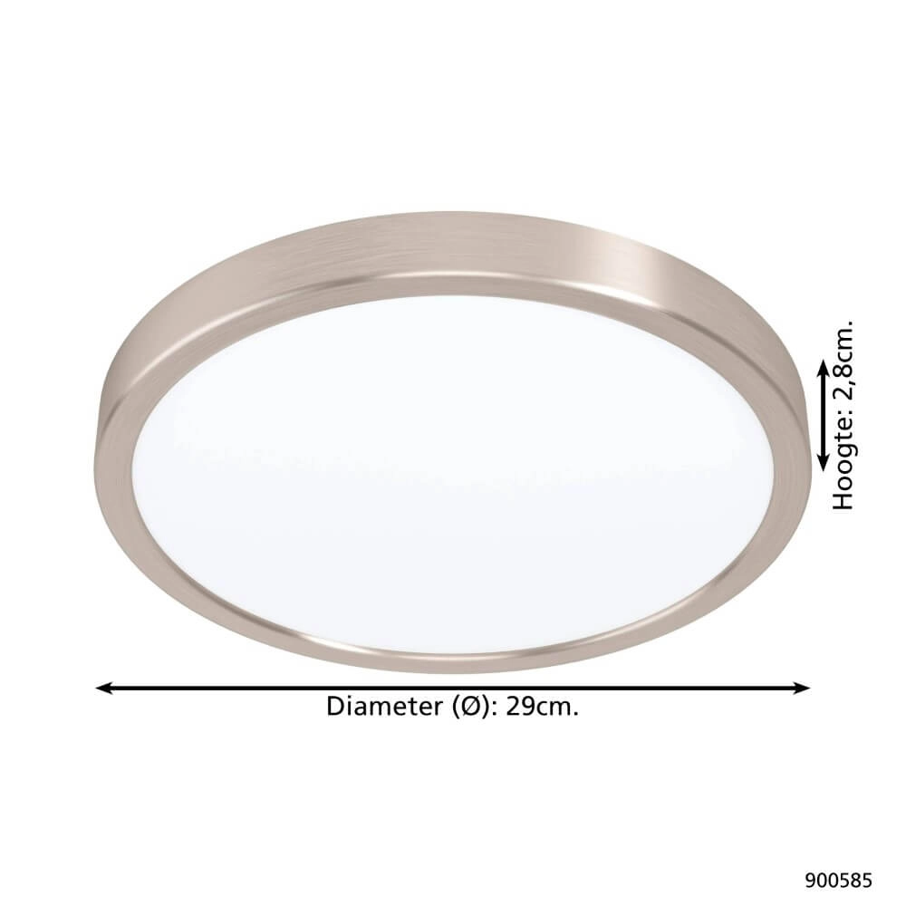 Plafonnier en acier inoxydable Fueva 5 Ø 28,5 cm Eglo 9008606244850