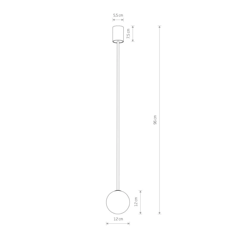 Plafonnier en verre Kier M Or - 96cm Lyora 5903139103060