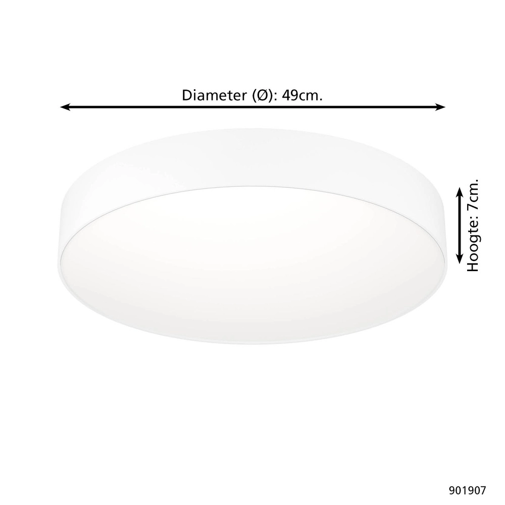 Plafonnier design Gallizzi-Z blanc intelligent Ø 49cm Eglo 9008606358205