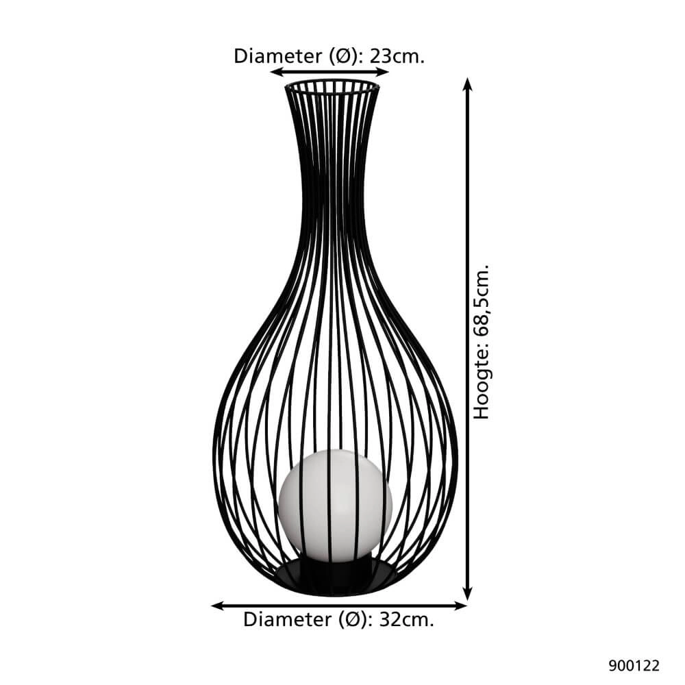 Lampe de terrasse Fossombrone noir Eglo 9008606230181