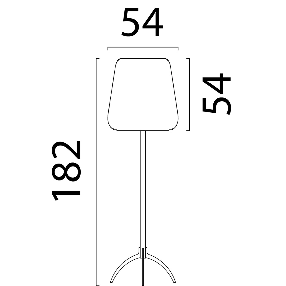 Trépied noir Carta Moody Ø abat-jour Think Paper 54cm Masterlight 8718121419701